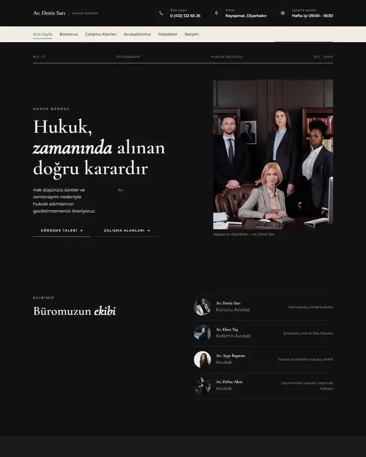 Tema 17 – Lüks & Zarif tasarım önizlemesi